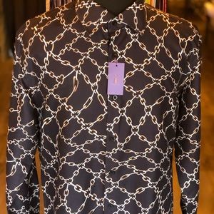 STEVEN LAND Chain Link Print Shirt